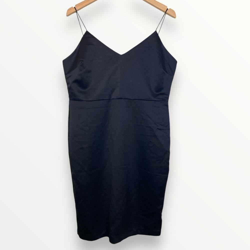 Lumiere Just Fab Women’s Satin Dress Size Large Black